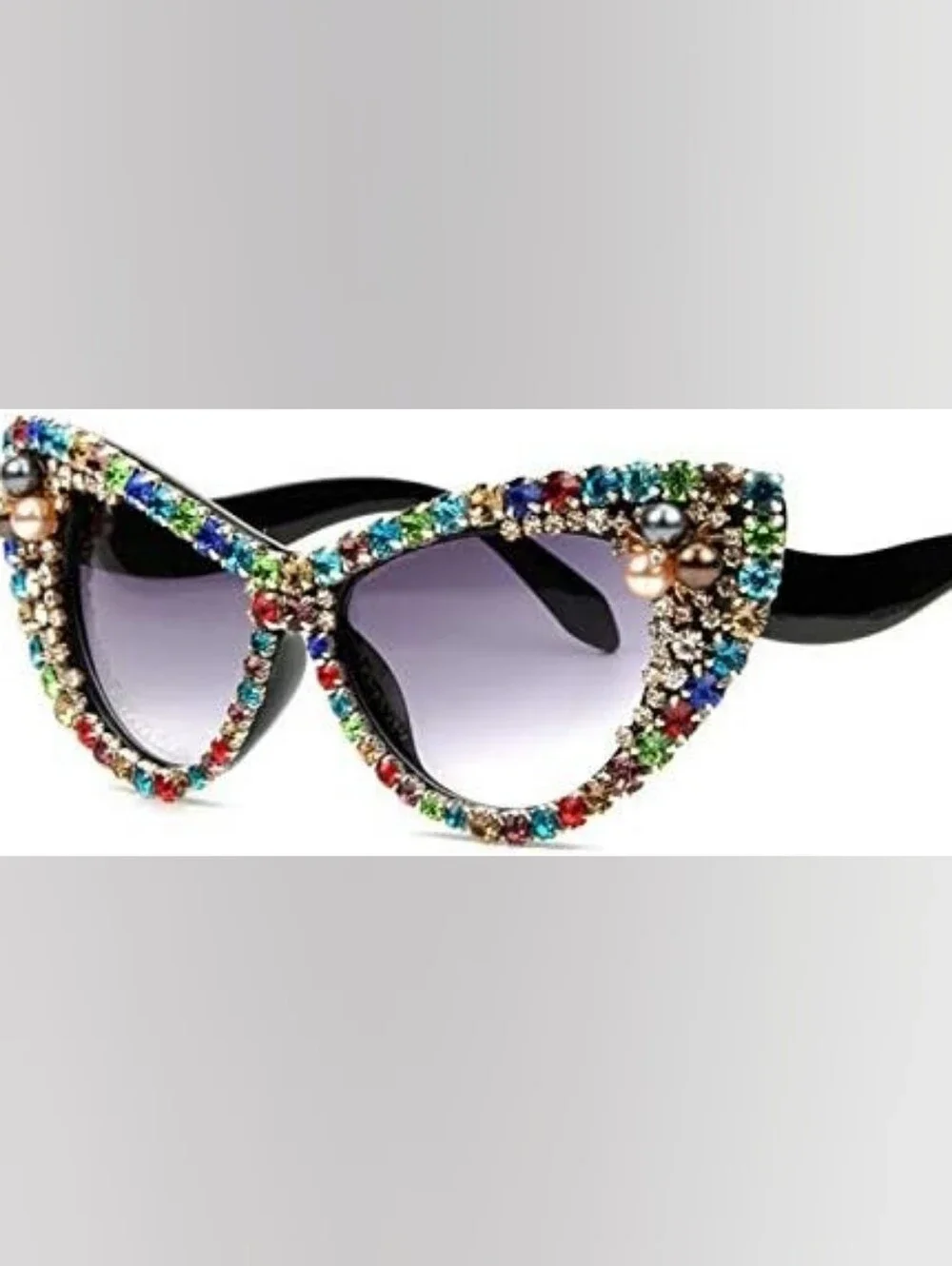 Women's vintage-style, oversized cat-eye sunglasses